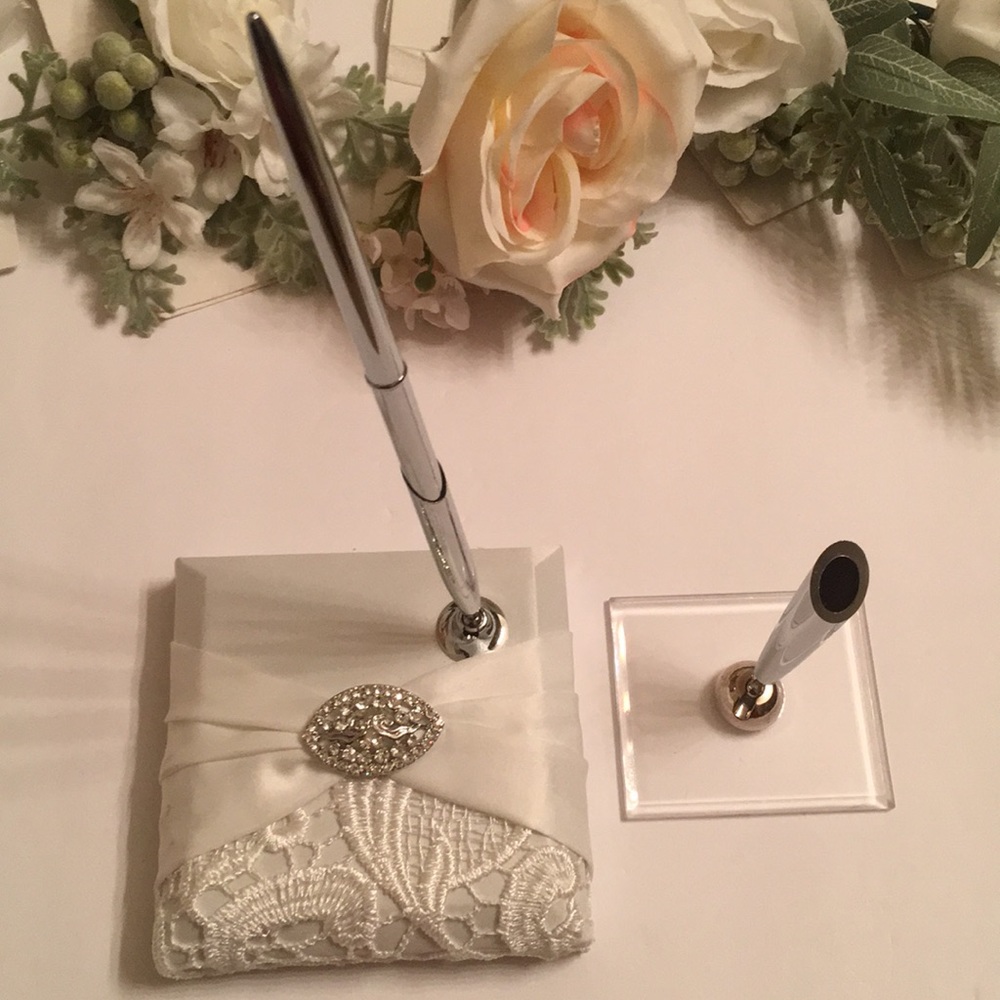 Wedding Bridal pen holder set